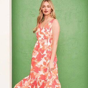 ✨NWT Lime 'N' Chili Sleeveless Floral Print‎ V-Neck Midi Dress